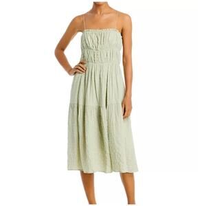 New Revolve Line & dot spaghetti open back lace up tiered midi dress bohemian XS